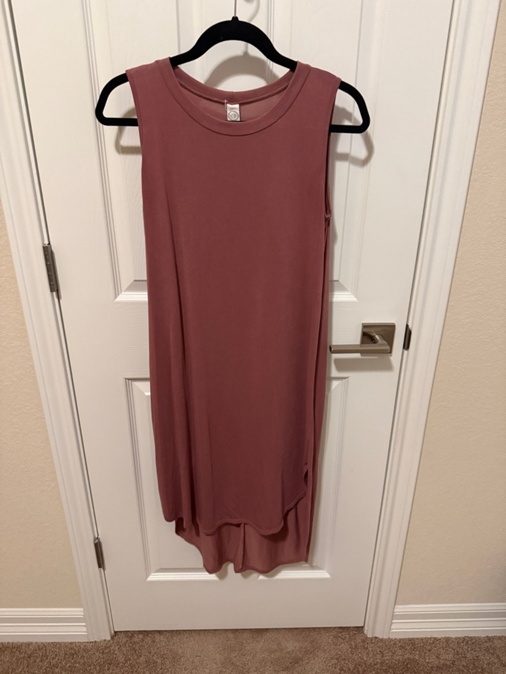 Sleeveless High-Low Dress in Mauve Pink